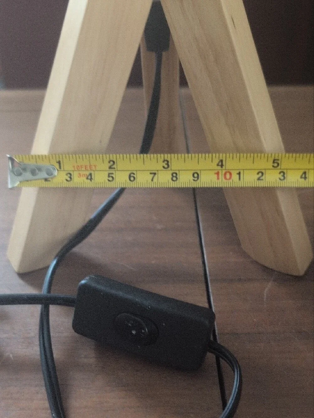 Wooden Tripod Table Lamp Base - Natural